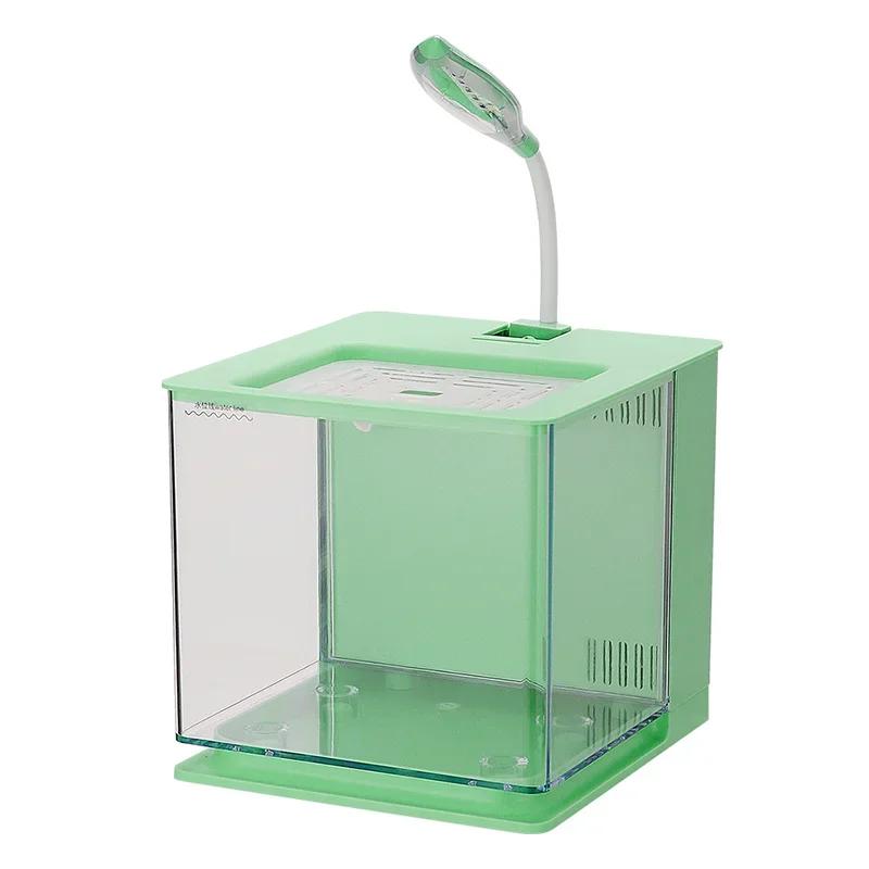 Small Ecological Fish Tank Office Home Desktop Mini Aquarium with Filter Led Lighting Built-In Usb Water Pump Small Fish Tank USB Plug зелёный
Small Ecological Fish Tank Office Home Desktop Mini Aquarium with Filter Led Lighting Built-In Usb Water Pump Small Fish Tank USB Plug зелёный