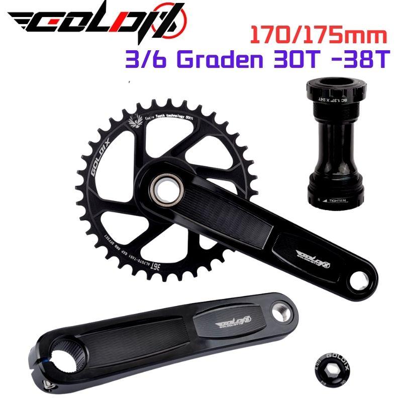 Шатун GOLDIX Mtb с ЧПУ 170/175 мм, кривошип 3/6 Graden 30T-38T, звездочка Crown BB68/86 Forshimano Forsram X1 X0 X9, велосипед 170mm
Шатун GOLDIX Mtb с ЧПУ 170/175 мм, кривошип 3/6 Graden 30T-38T, звездочка Crown BB68/86 Forshimano Forsram X1 X0 X9, велосипед 170mm