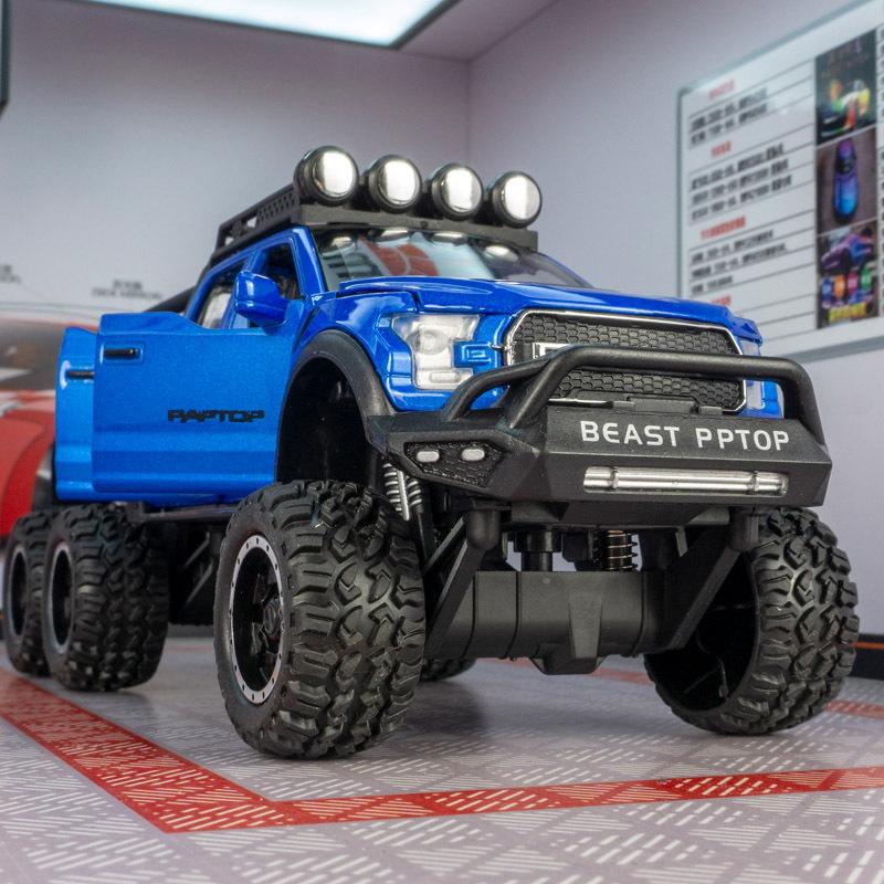 Simulation F150 With Motorcycle Alloy Car Model Six-wheel Off-road Vehicle Sound And Light Back Toy синій
Simulation F150 With Motorcycle Alloy Car Model Six-wheel Off-road Vehicle Sound And Light Back Toy синій