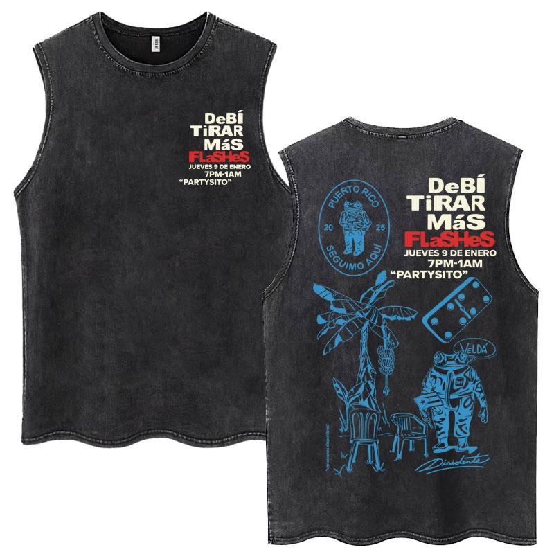 Washed Rapper Bad Bunny Album Tank Tops Debi Tirar Mas Fotos DTMF Vests Men Women Cotton Fashion Sleeveless T-shirt L
Washed Rapper Bad Bunny Album Tank Tops Debi Tirar Mas Fotos DTMF Vests Men Women Cotton Fashion Sleeveless T-shirt L