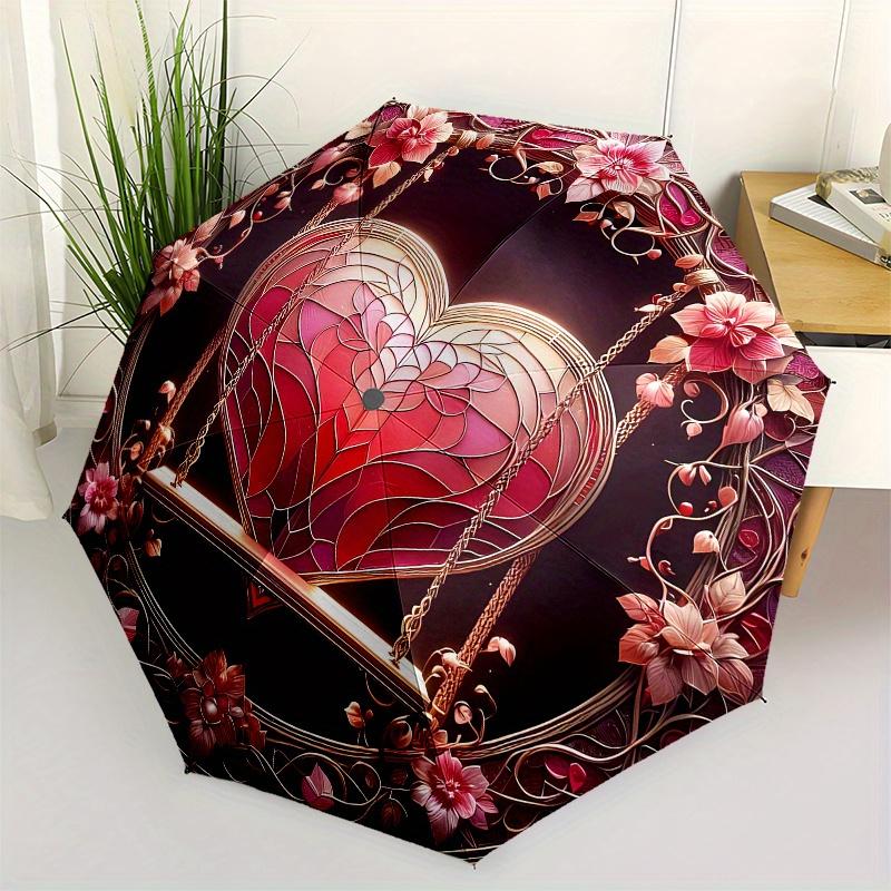 Romantic Heart Swing Wall Art Decor Umbrella, Cute Umbrella with Cute Design, Portable 3-Fold Compact Umbrella for Men & Women, Valentine s Day Mother
Romantic Heart Swing Wall Art Decor Umbrella, Cute Umbrella with Cute Design, Portable 3-Fold Compact Umbrella for Men & Women, Valentine s Day Mother