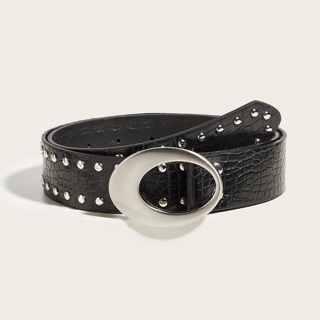 Retro American Style Belt For Women With Square Snap Button Buckle For Dress Matching чорний
Retro American Style Belt For Women With Square Snap Button Buckle For Dress Matching чорний