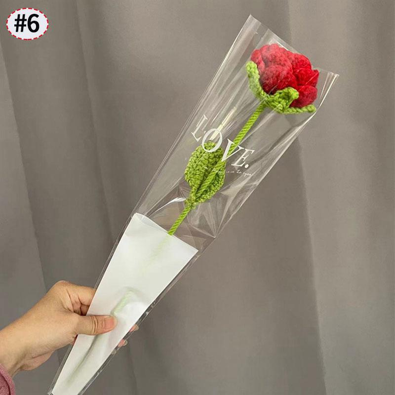 Artificial Rose Handmade Crochet Flower Hand Woven Roses Wedding Bridal Bouquet DIY Gift for Woman Wife Mom Girlfriend Lovers 1pc
Artificial Rose Handmade Crochet Flower Hand Woven Roses Wedding Bridal Bouquet DIY Gift for Woman Wife Mom Girlfriend Lovers 1pc