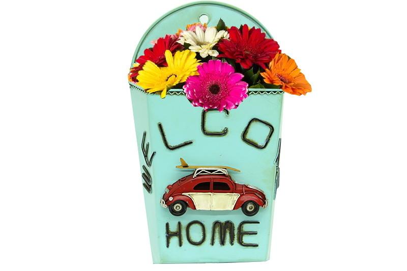 Декоративный металлический цветочный горшок
Декоративный металлический цветочный горшок