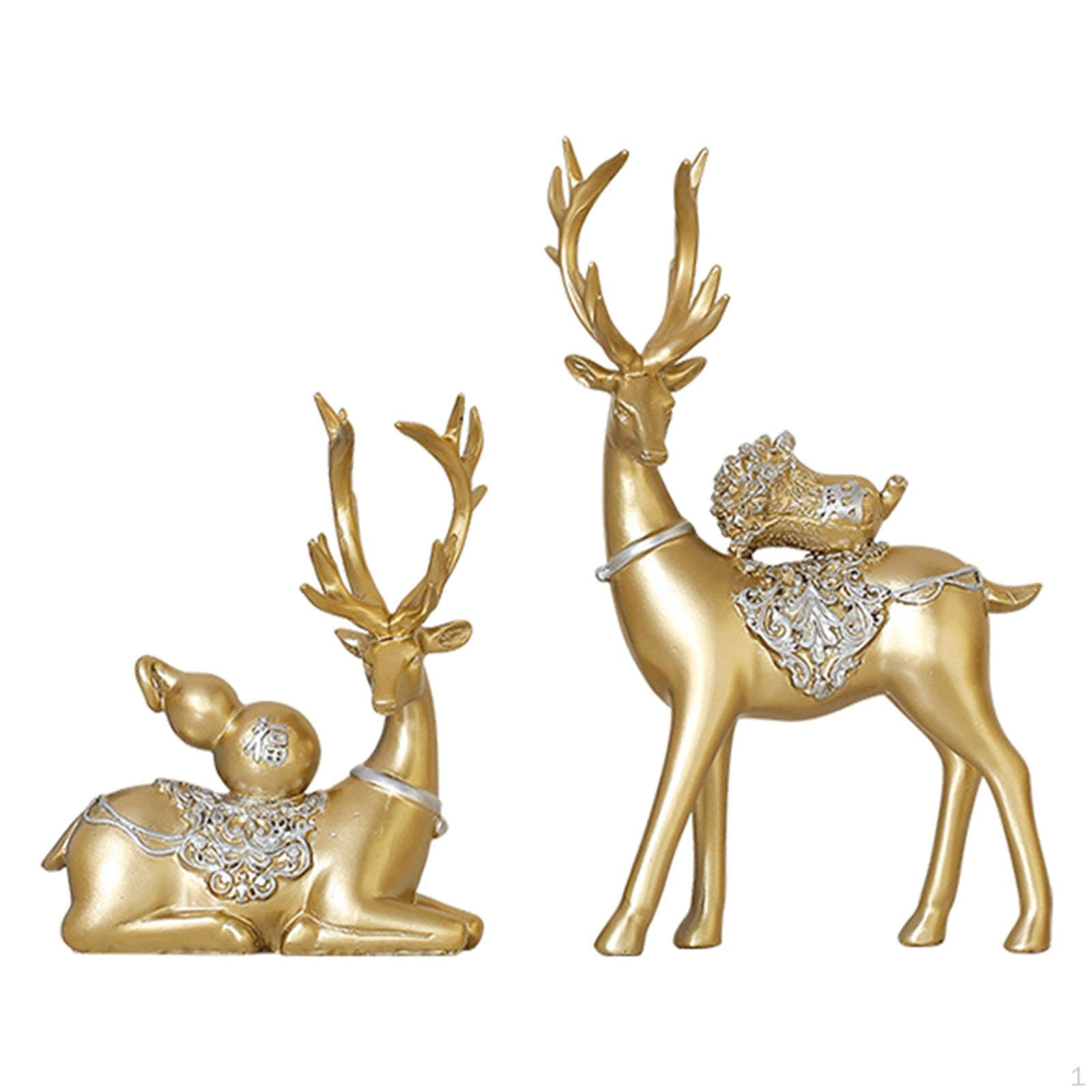 Decorative Reindeer Statue, Desk Collectable Deer Figurine Resin Ornament Craft Lover Sculpture
Decorative Reindeer Statue, Desk Collectable Deer Figurine Resin Ornament Craft Lover Sculpture