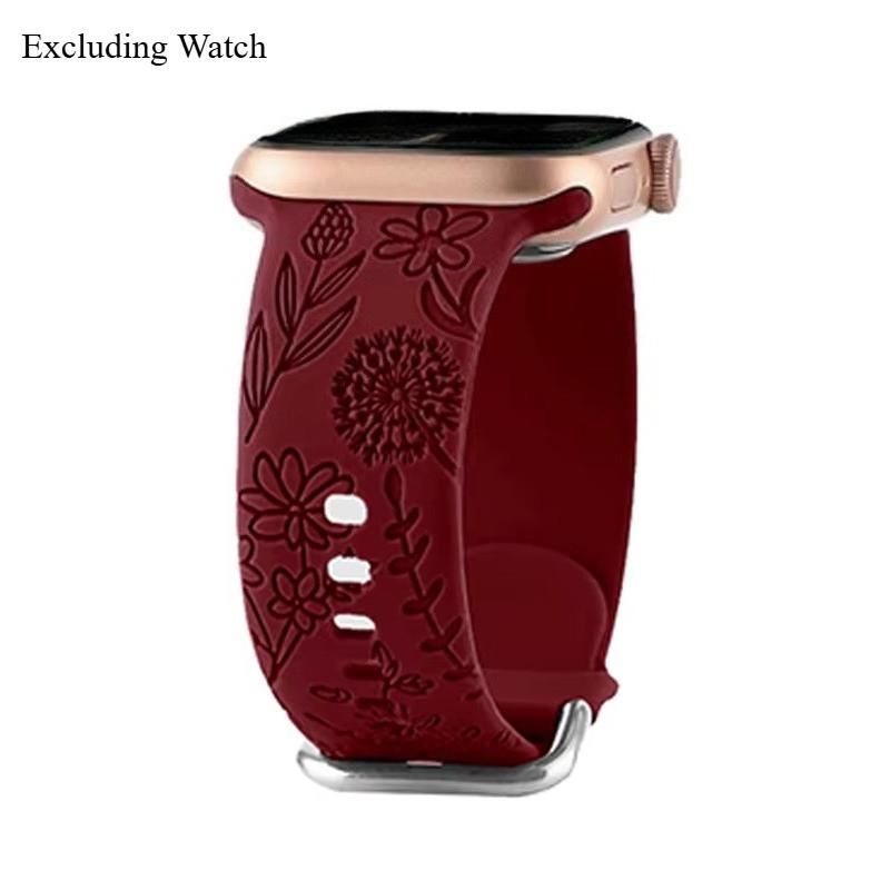 Silicone Bracelet For Apple Watch 11 10 46mm 42mm 9-8-7-6-5-4-3-2 Engraved Floral For IWatch Ultra 3 49mm 45mm-44-42-41-40-38mm 38-40-41-S11 10-42
Silicone Bracelet For Apple Watch 11 10 46mm 42mm 9-8-7-6-5-4-3-2 Engraved Floral For IWatch Ultra 3 49mm 45mm-44-42-41-40-38mm 38-40-41-S11 10-42