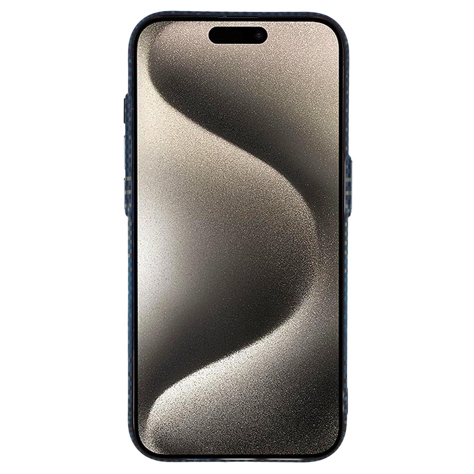 For iPhone 15 Pro Max Case Compatible with MagSafe Carbon Fiber Texture Water-Transfer PC Phone Cover Blue
For iPhone 15 Pro Max Case Compatible with MagSafe Carbon Fiber Texture Water-Transfer PC Phone Cover Blue