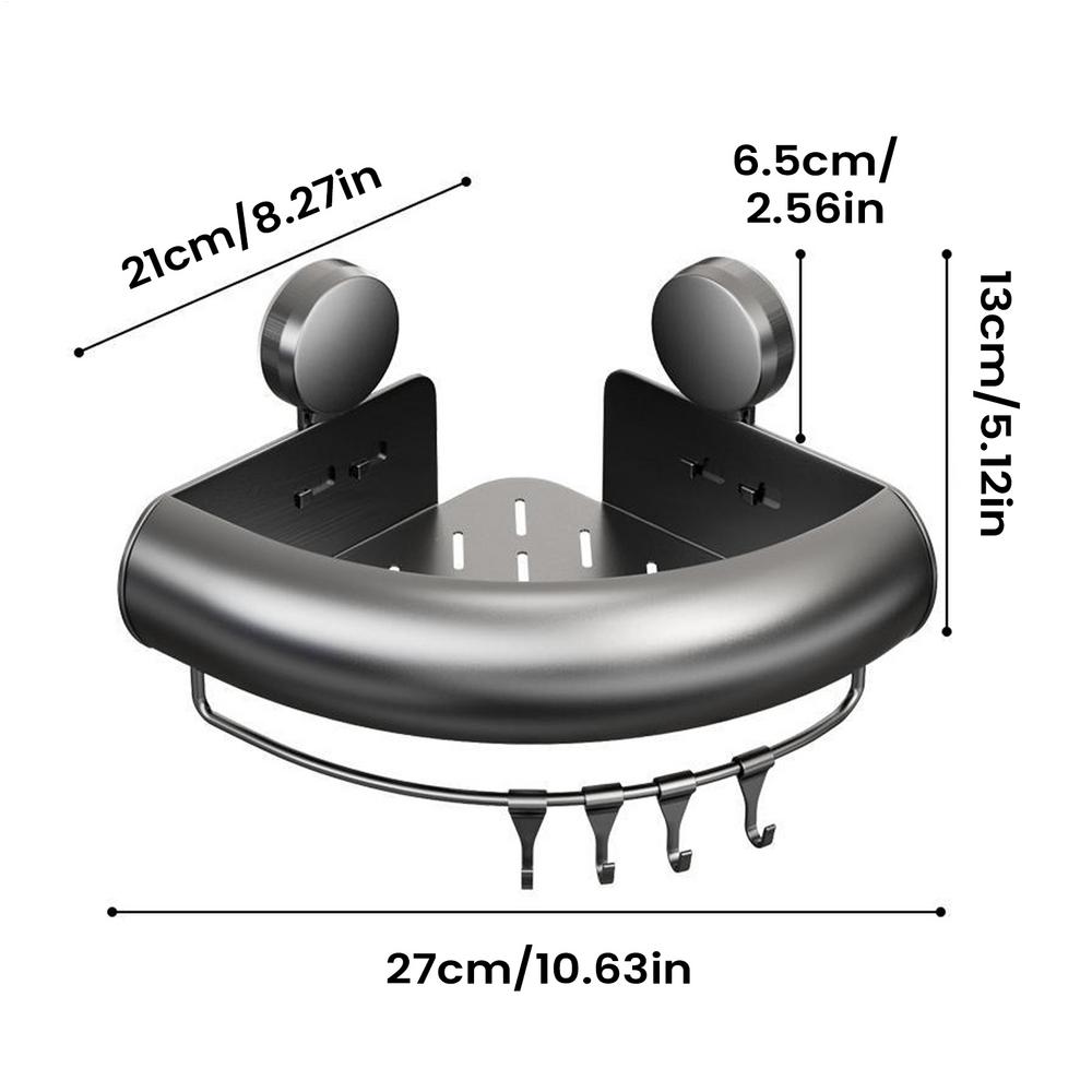 Shower Rack Corner Suction Cup Rustproof Storage with Hooks Shower Shelf Corner Wall Rack for Home Bathroom Kitchen Towel
Shower Rack Corner Suction Cup Rustproof Storage with Hooks Shower Shelf Corner Wall Rack for Home Bathroom Kitchen Towel