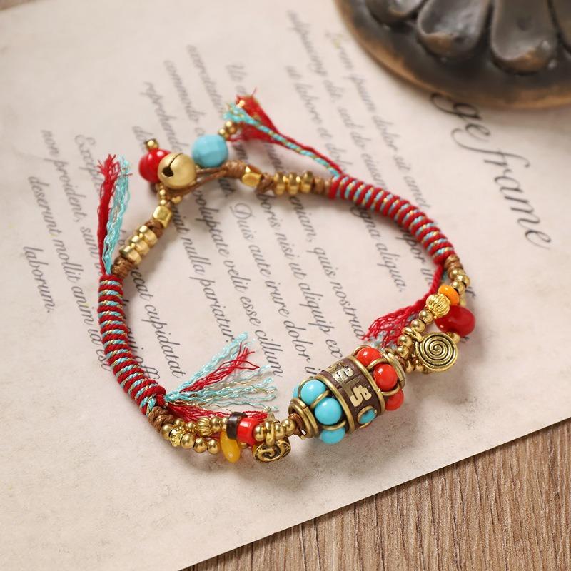 Тибетський стиль ретро плетений браслет непальська мідна намистина екзотична ручна мотузка нішевий дизайн браслет аксесуари жінки
Тибетський стиль ретро плетений браслет непальська мідна намистина екзотична ручна мотузка нішевий дизайн браслет аксесуари жінки