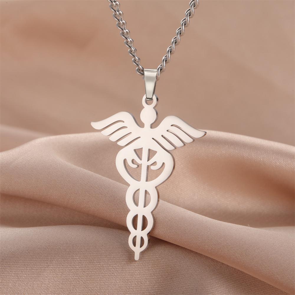 My Shape Caduceus Pendent Necklaces for Women Men Medical Snake Scepter Wings Nurse Doctor Medical Stainless Steel Jewelry Gifts 45cm
My Shape Caduceus Pendent Necklaces for Women Men Medical Snake Scepter Wings Nurse Doctor Medical Stainless Steel Jewelry Gifts 45cm