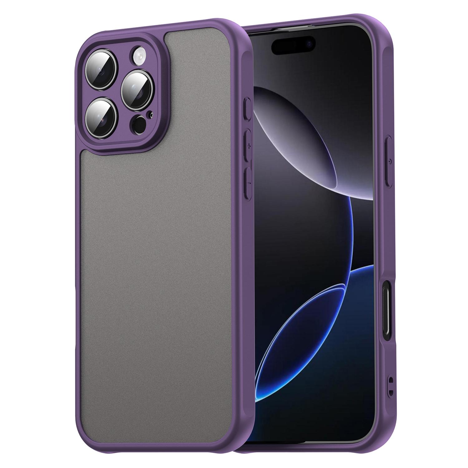 For iPhone 16 Pro Max Case Drop Proof Airbags Frosted Translucent PC+TPU Phone Back Cover Purple
For iPhone 16 Pro Max Case Drop Proof Airbags Frosted Translucent PC+TPU Phone Back Cover Purple