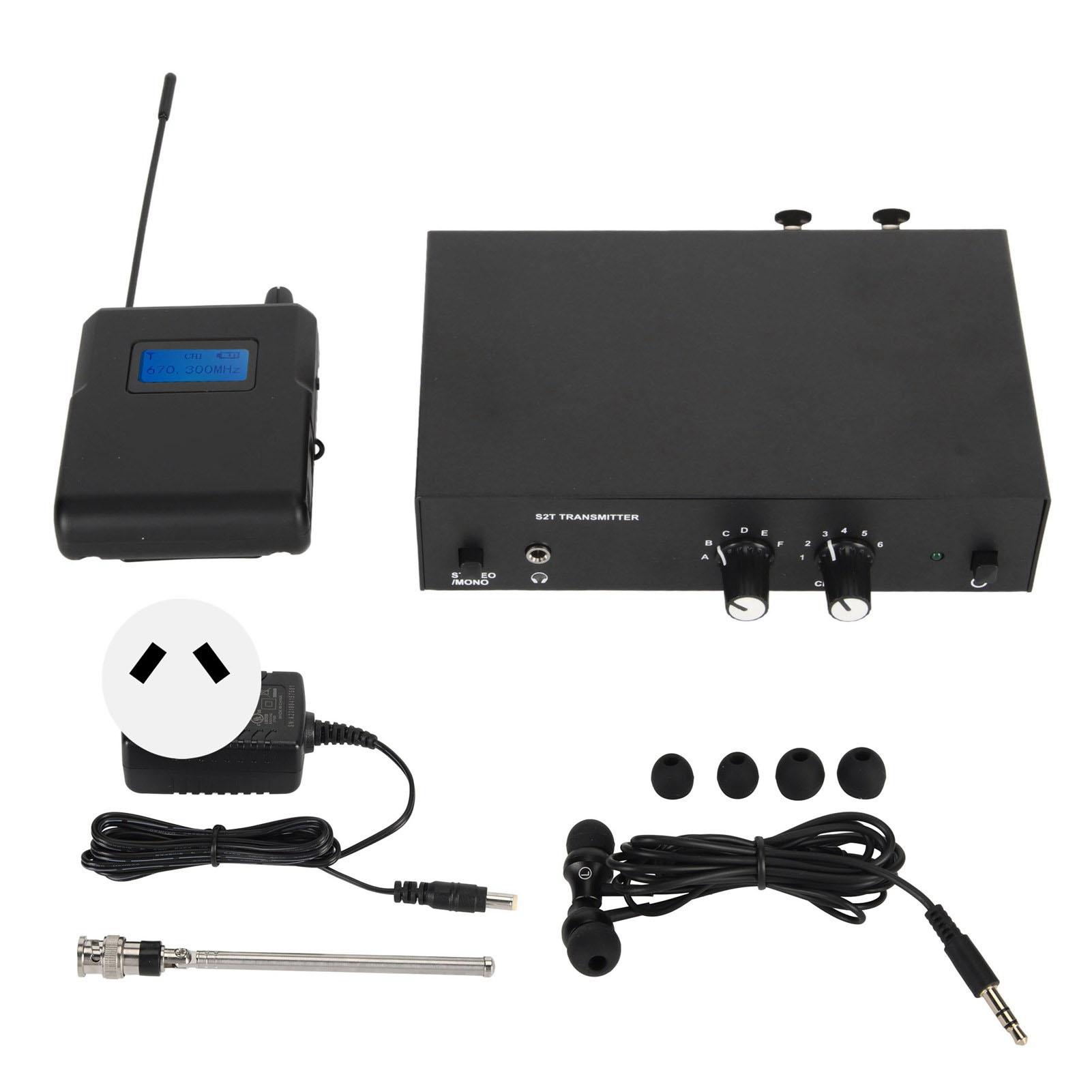 ANLEON S2T Stereo Wireless Monitor System 670‑680Mhz Wireless Monitor Transmitter Receiver with AU PLUG
ANLEON S2T Stereo Wireless Monitor System 670‑680Mhz Wireless Monitor Transmitter Receiver with AU PLUG