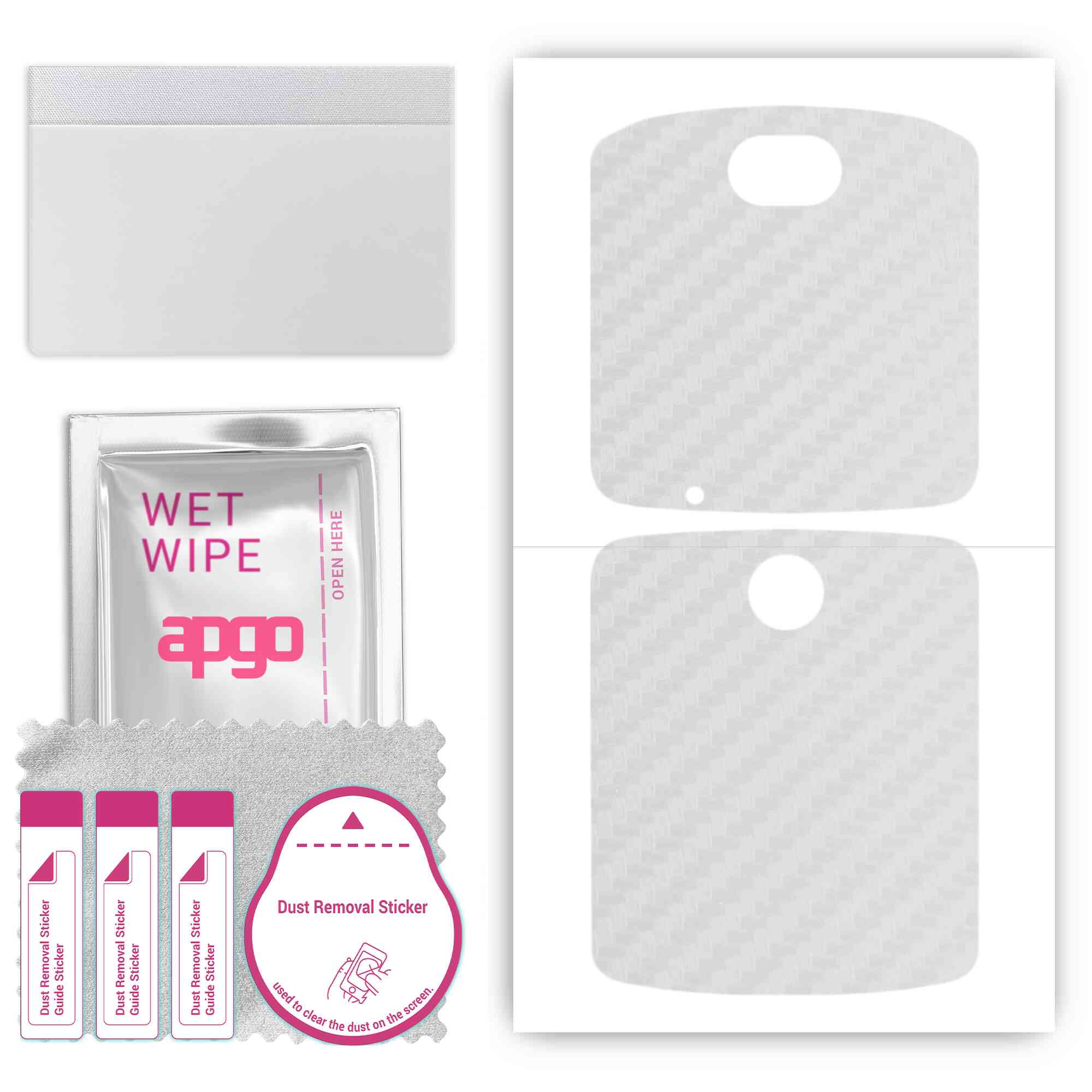 apgo Protective Skin Sticker for the back compatible with Motorola Razr 5G, Wrap Film, Foil, Vinyl - Pattern Transparent Carbon
apgo Protective Skin Sticker for the back compatible with Motorola Razr 5G, Wrap Film, Foil, Vinyl - Pattern Transparent Carbon