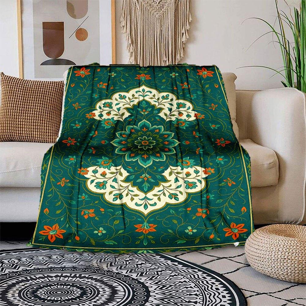 Vibrant Floral Mandala Rug: Bohemian Style Carpet for Living Room, Bedroom, or Dining Area Blanket Flannel Throw Blanket for Sofa, Bed, Tra 150x180cm
Vibrant Floral Mandala Rug: Bohemian Style Carpet for Living Room, Bedroom, or Dining Area Blanket Flannel Throw Blanket for Sofa, Bed, Tra 150x180cm