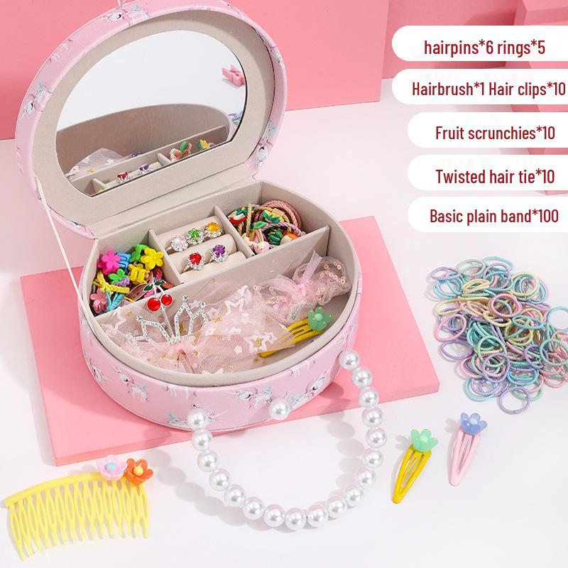 Набір дитячих принцесиних аксесуарів для волосся: Заколки, Шпильки, Еластичні Гумки та Мультяшні Скранчі
Набір дитячих принцесиних аксесуарів для волосся: Заколки, Шпильки, Еластичні Гумки та Мультяшні Скранчі