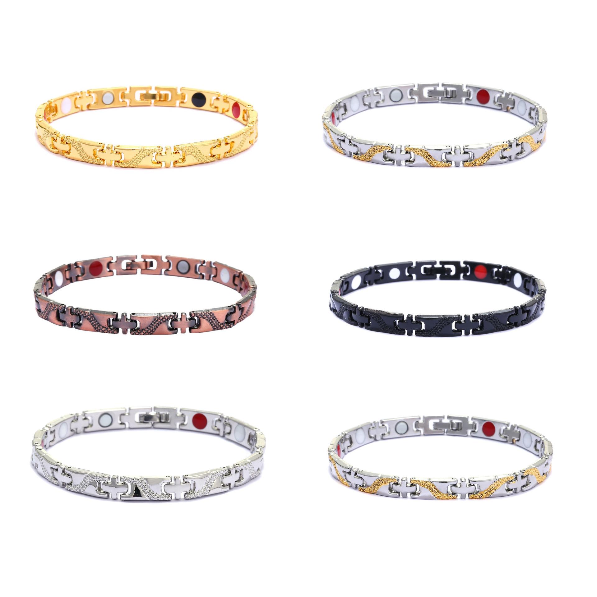Cross two-color dragon pattern bracelet fashion removable couple magnet bracelet чорний
Cross two-color dragon pattern bracelet fashion removable couple magnet bracelet чорний