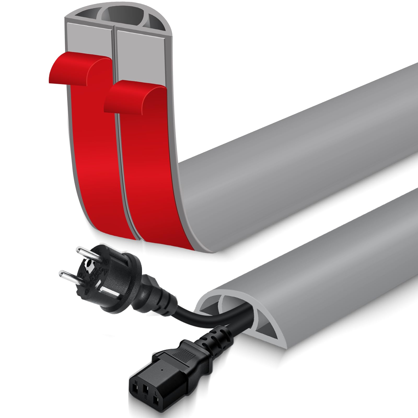 Floor Cord Cover, Cable Cover, Wiring Cover, Cable Protector, Wiring Hiding, Floor Cable Rung, Extension Cord Cover with Adhesive Tape, Ideal for
Floor Cord Cover, Cable Cover, Wiring Cover, Cable Protector, Wiring Hiding, Floor Cable Rung, Extension Cord Cover with Adhesive Tape, Ideal for