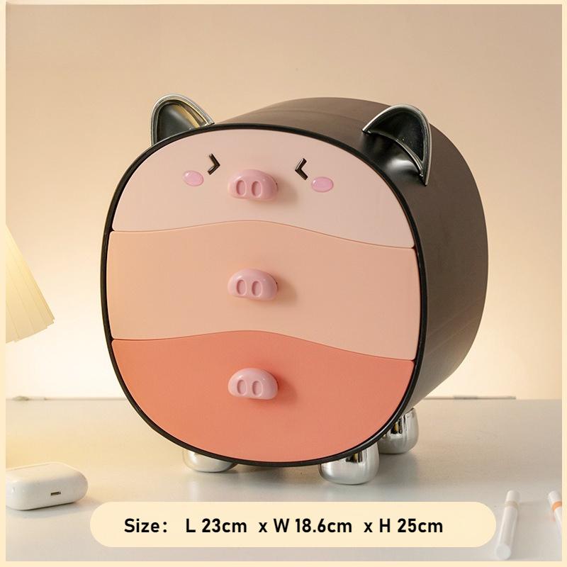 Cute Pig Desktop Storage Box Organizer Cute 2 Drawer Office Work Gadgets Hair Accessories Hairband Hairpin Desk Organizer Racks чёрный
Cute Pig Desktop Storage Box Organizer Cute 2 Drawer Office Work Gadgets Hair Accessories Hairband Hairpin Desk Organizer Racks чёрный