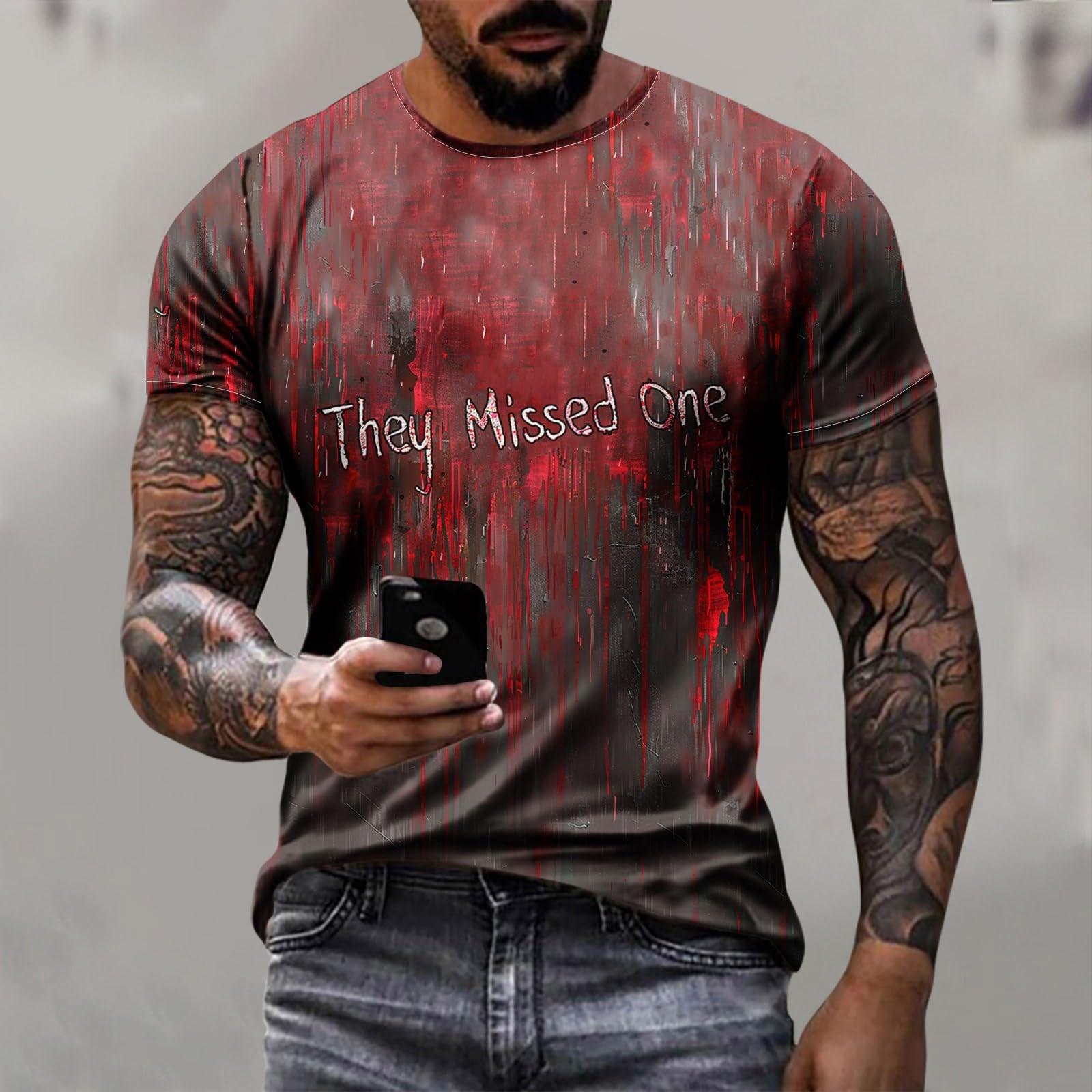 Мужская мода с коротким рукавом и круглым вырезом с принтом на Хэллоуин в стиле кэжуал XXL винный
Мужская мода с коротким рукавом и круглым вырезом с принтом на Хэллоуин в стиле кэжуал XXL винный