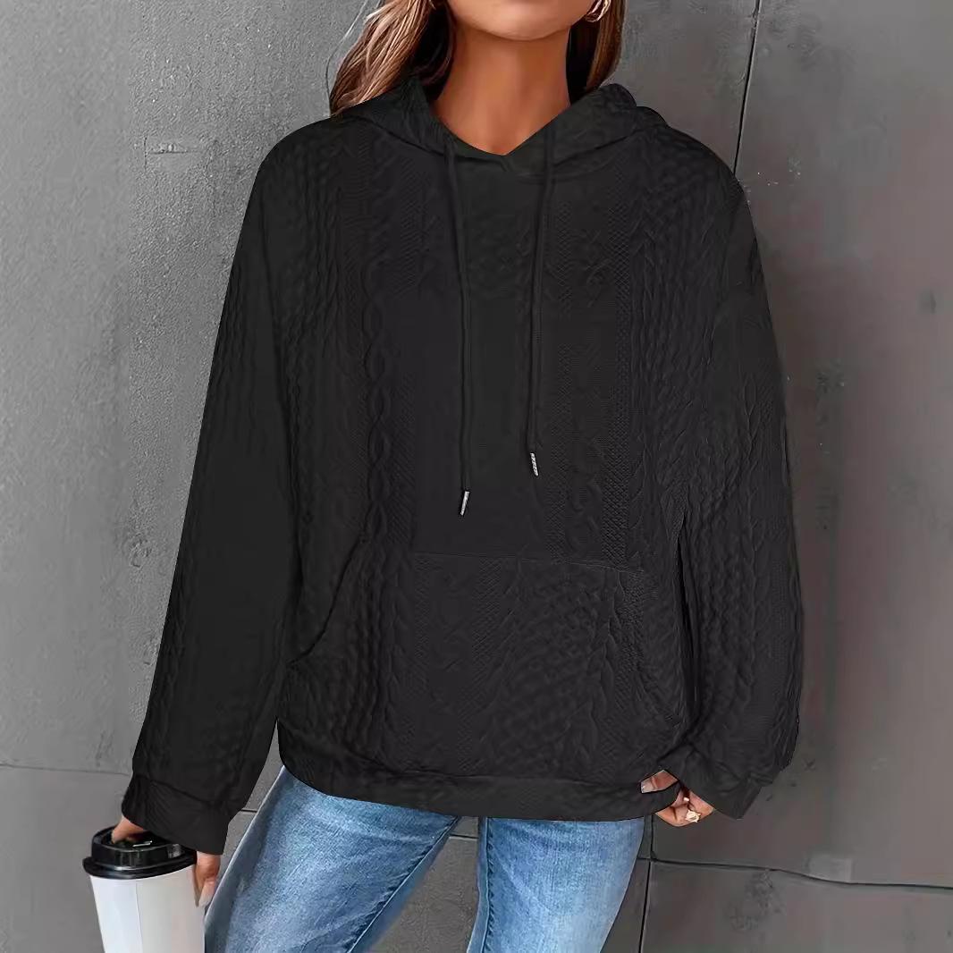 2025 new women s clothing casual style jacquard loose hooded fashion pocket long-sleeved knitted sweater S чорний
2025 new women s clothing casual style jacquard loose hooded fashion pocket long-sleeved knitted sweater S чорний