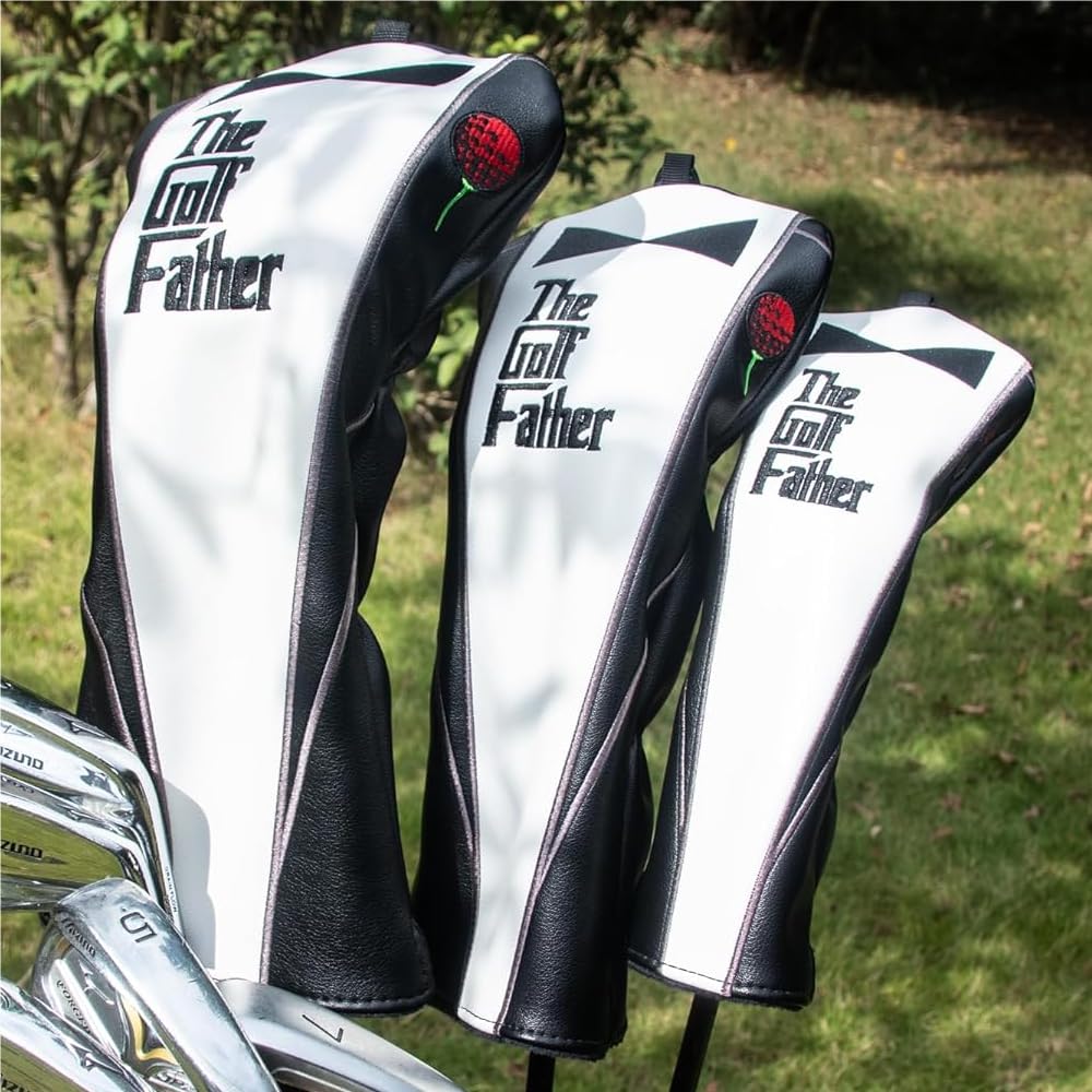 Набор из 3 деревянных чехлов для клюшек Golf Head Cover Black Synthetic Leather The Golf Father (1ФХ) Драйвер/Фервей Вуд/Утилиты
Набор из 3 деревянных чехлов для клюшек Golf Head Cover Black Synthetic Leather The Golf Father (1ФХ) Драйвер/Фервей Вуд/Утилиты