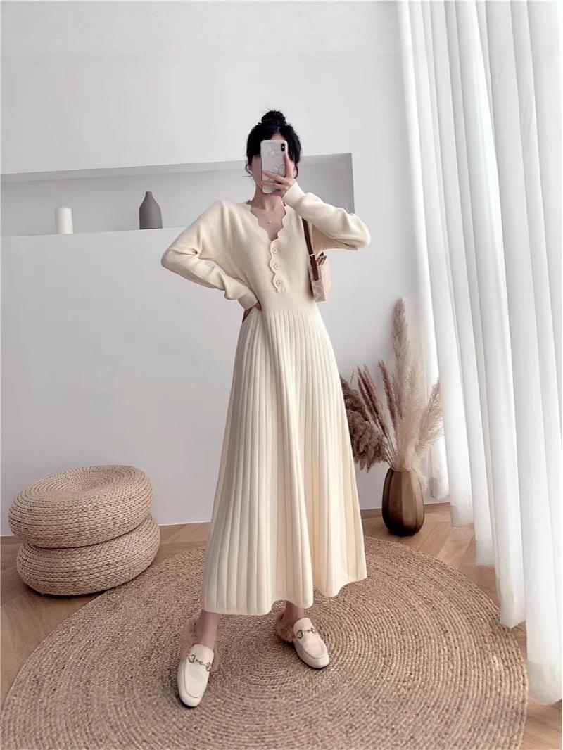 Women s French Retro V-neck Knit Dress - 2025 Autumn/Winter Slimming Wool Mid-length Base Layer Extra Large абрикосовий
Women s French Retro V-neck Knit Dress - 2025 Autumn/Winter Slimming Wool Mid-length Base Layer Extra Large абрикосовий
