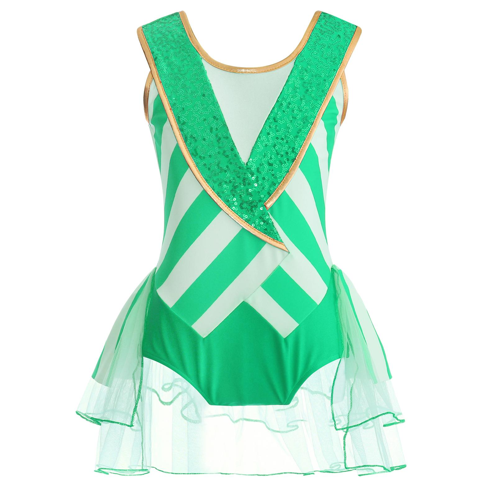 Girls Christmas Tutu Dress Sleeveless Striped Sequins Leotard Gymnastic Bodysuit Holiday Party Dance Costume 3-4 Years зелений
Girls Christmas Tutu Dress Sleeveless Striped Sequins Leotard Gymnastic Bodysuit Holiday Party Dance Costume 3-4 Years зелений