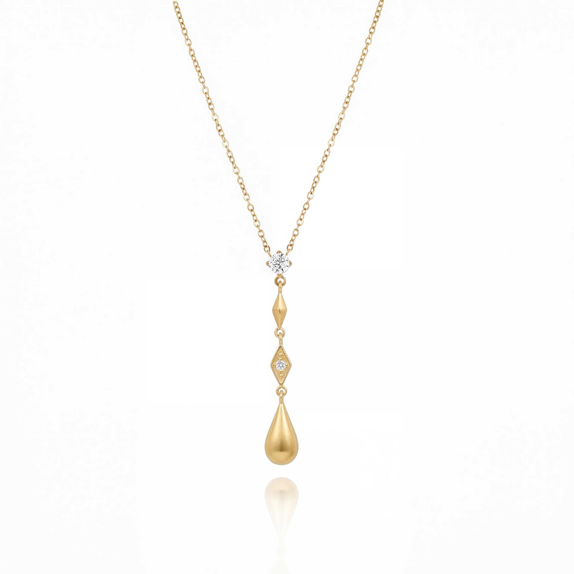 Light Luxury Elegant Love Water Drop Y-Shaped Fringed Necklace Copper Electroplating Color Retention Diamond Setting Craft Rhombus Female
Light Luxury Elegant Love Water Drop Y-Shaped Fringed Necklace Copper Electroplating Color Retention Diamond Setting Craft Rhombus Female