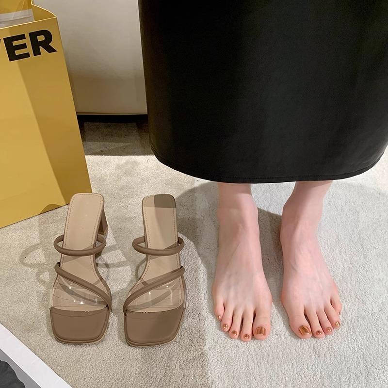 Transparent sandals women s summer temperament high-end cool slippers versatile high heels 40 хаки
Transparent sandals women s summer temperament high-end cool slippers versatile high heels 40 хаки