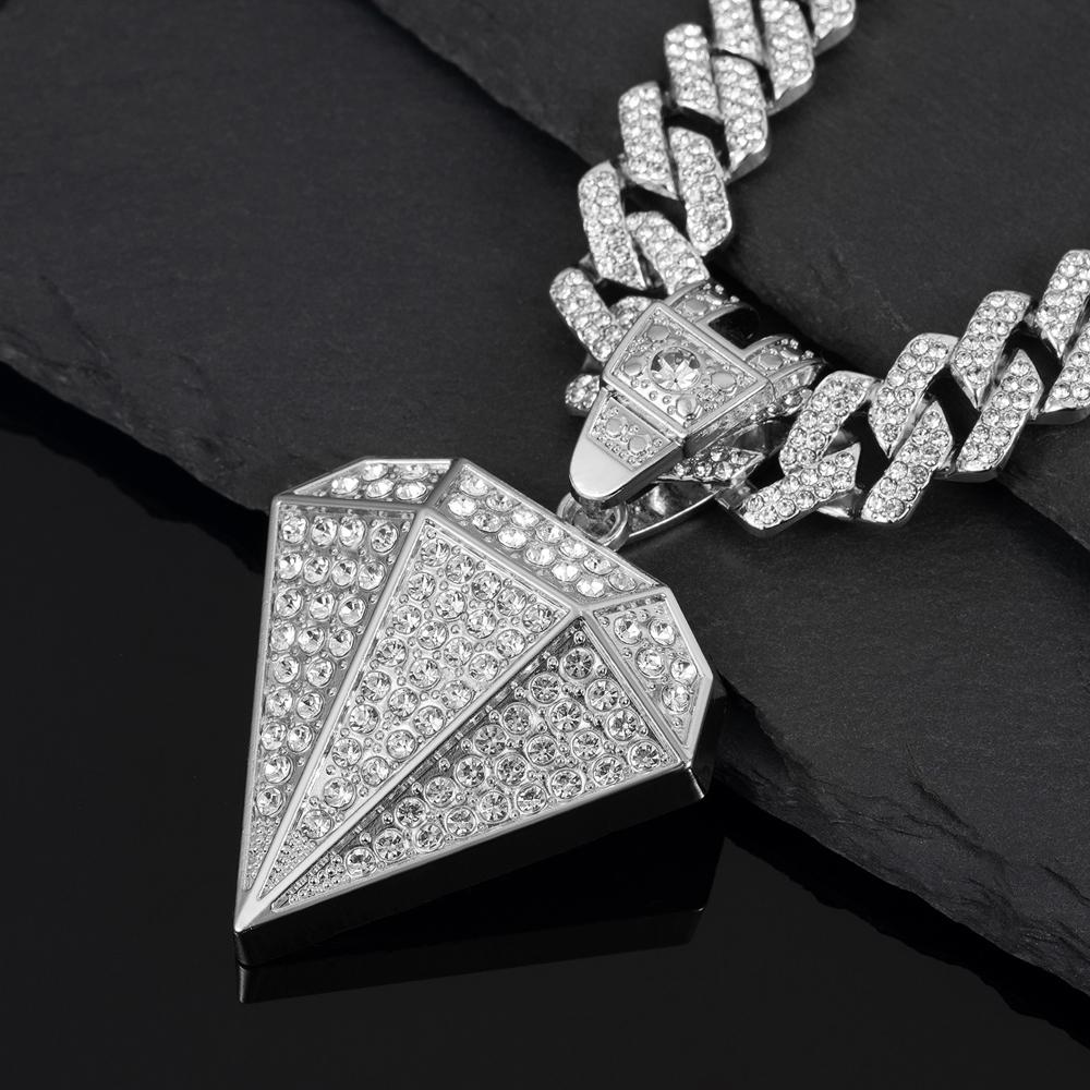 Hip Hop Tapered Pendant Necklace with 14mm Cuban Chain Diamond Shape Pendants Necklaces Fashion Charm Jewelry,For Men And Women
Hip Hop Tapered Pendant Necklace with 14mm Cuban Chain Diamond Shape Pendants Necklaces Fashion Charm Jewelry,For Men And Women