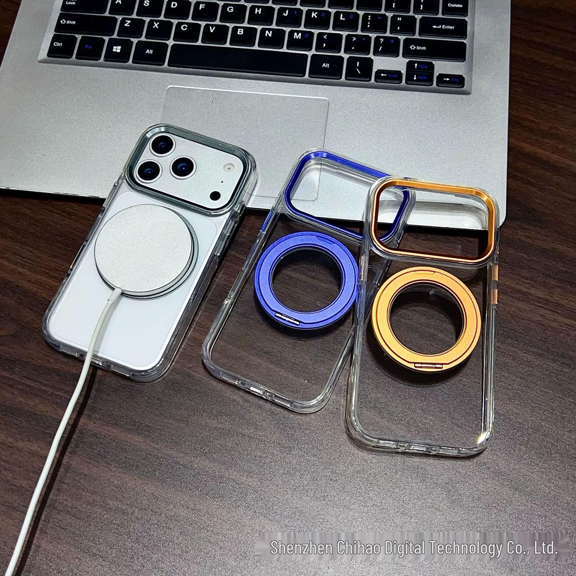 iPhone 17 Pro Max Magnetic Rotating Bracket Case: Ice Crystal Transparent, Full Coverage, Anti-Drop. iPhone 17 Pro
iPhone 17 Pro Max Magnetic Rotating Bracket Case: Ice Crystal Transparent, Full Coverage, Anti-Drop. iPhone 17 Pro