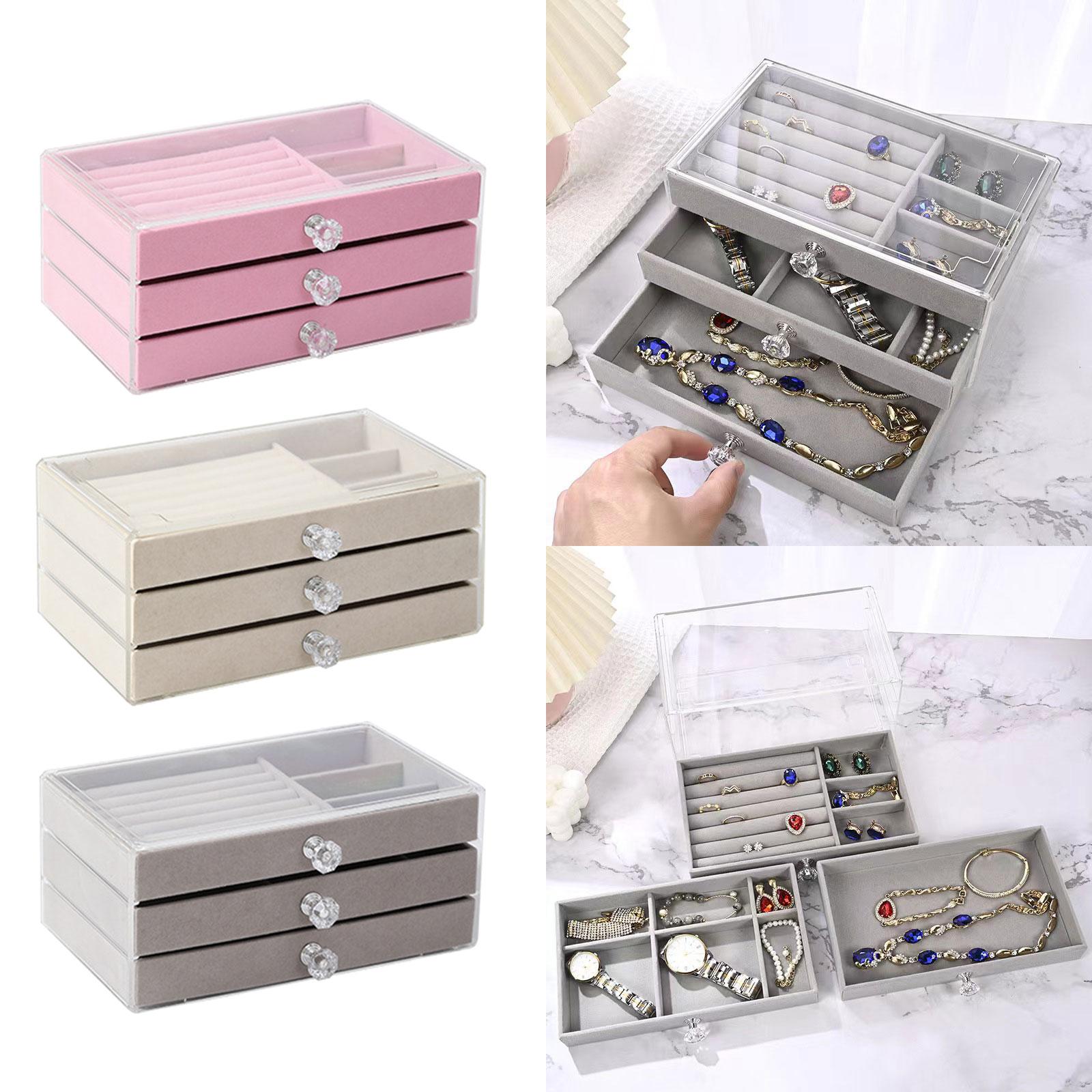 Multi Tiers Jewelry Display Stand Jewellery Holder Jewelry Storage Box Clear Drawer Organizer for Necklaces/Earrings рожевий
Multi Tiers Jewelry Display Stand Jewellery Holder Jewelry Storage Box Clear Drawer Organizer for Necklaces/Earrings рожевий