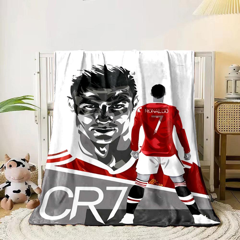 A stylized red-soccer jersey figure with CR7 and Ronaldo text. for all seasons blanket lunch break throw gift 80cm x 120cm
A stylized red-soccer jersey figure with CR7 and Ronaldo text. for all seasons blanket lunch break throw gift 80cm x 120cm