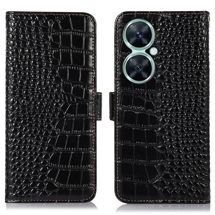 For Huawei nova 11i / Enjoy 60 Pro / Maimang 20 Wallet Phone Case Genuine Cow Leather Crocodile Texture RFID Blocking Stand Cover
For Huawei nova 11i / Enjoy 60 Pro / Maimang 20 Wallet Phone Case Genuine Cow Leather Crocodile Texture RFID Blocking Stand Cover