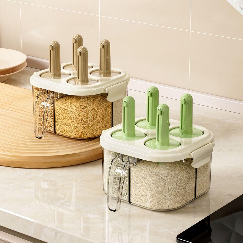 4 Compartment Plastic Seasoning Jar Moisture-proof Sugar Salt Container Spice Storage Box Kitchen коричневий
4 Compartment Plastic Seasoning Jar Moisture-proof Sugar Salt Container Spice Storage Box Kitchen коричневий