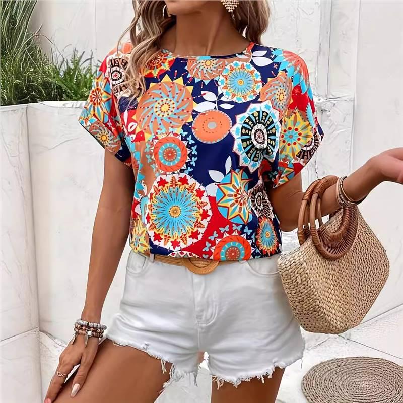2024 Colorful Vacation Style Women s Casual Round Neck Batwing Sleeve Top Extra Large
2024 Colorful Vacation Style Women s Casual Round Neck Batwing Sleeve Top Extra Large