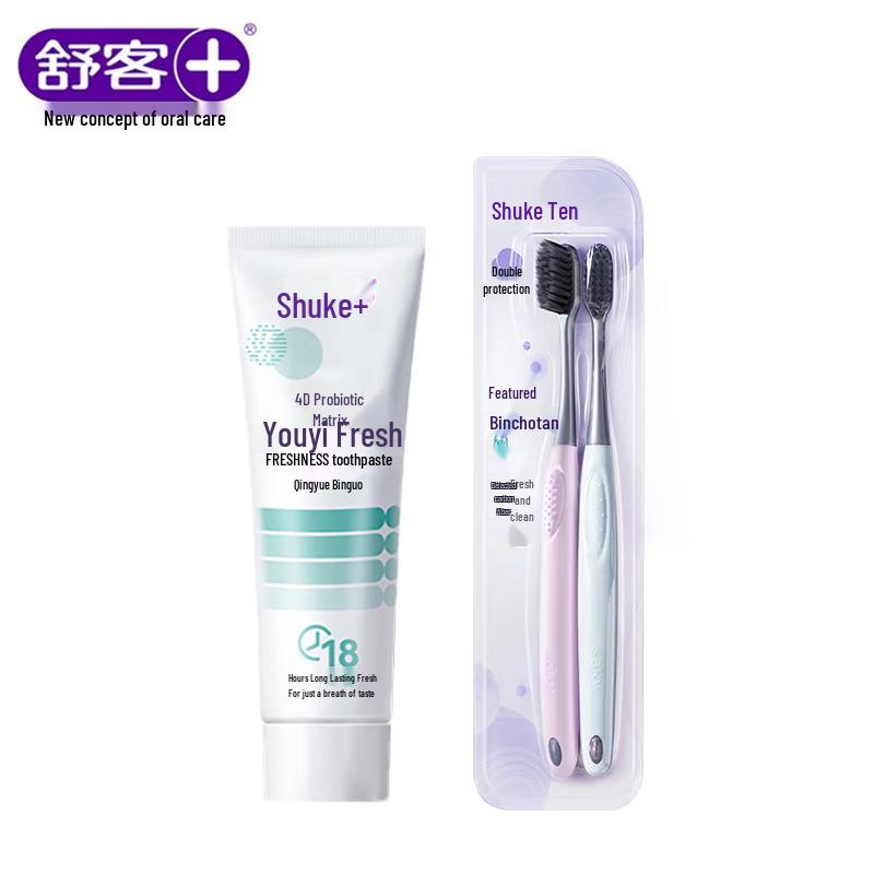 Shuke Probiotic Fresh Breath Toothpaste & Toothbrush Set
Shuke Probiotic Fresh Breath Toothpaste & Toothbrush Set