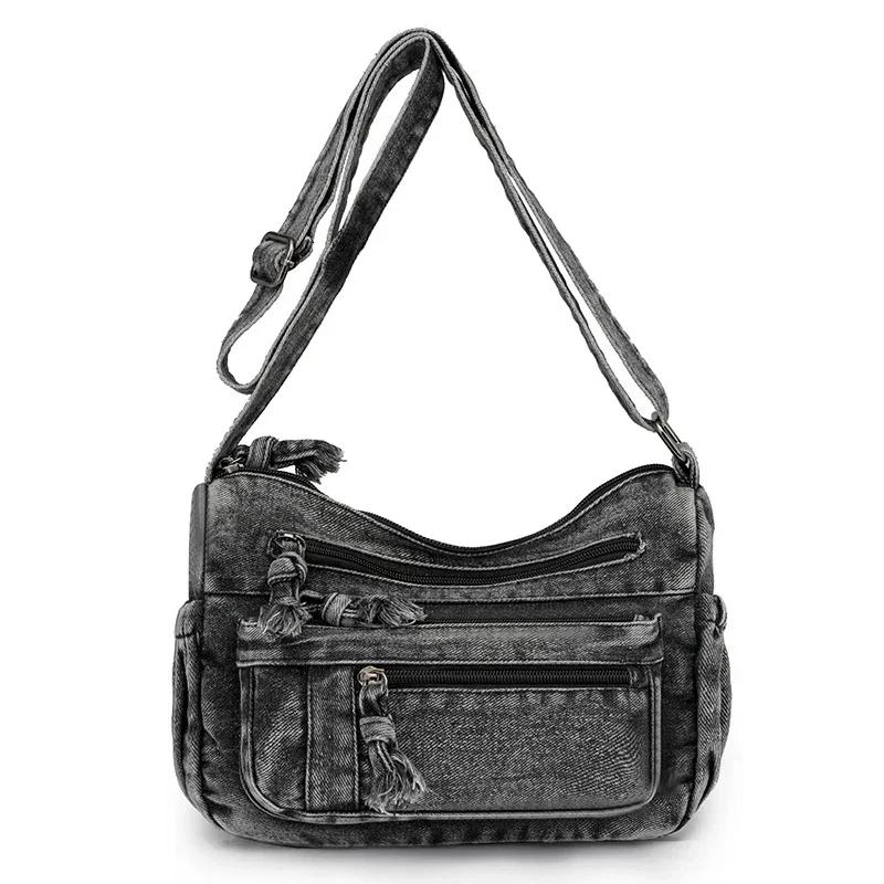 Fashi Solid Denim Zipper Sweet Shoulder Bags Hot Selling Simple Large Capacity Crossbody Bags Soft Versatile Women s Handbag чёрный
Fashi Solid Denim Zipper Sweet Shoulder Bags Hot Selling Simple Large Capacity Crossbody Bags Soft Versatile Women s Handbag чёрный