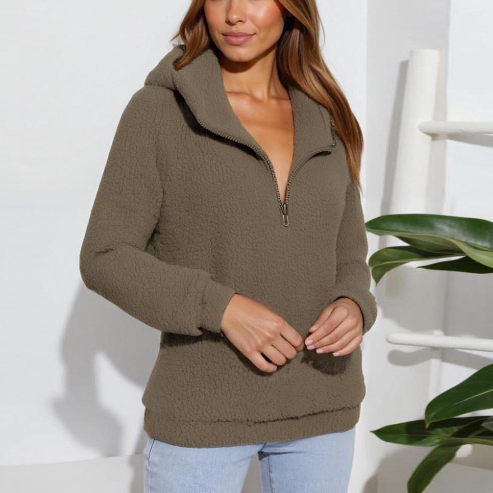 Женский модный пуловер с длинным рукавом, однотонный, повседневный, свободного кроя XL кофейный
Женский модный пуловер с длинным рукавом, однотонный, повседневный, свободного кроя XL кофейный