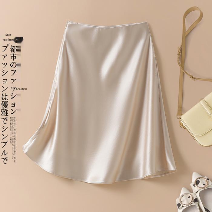 Satin High Waist Midi Skirt - Summer Slimming A-line for Women M
Satin High Waist Midi Skirt - Summer Slimming A-line for Women M