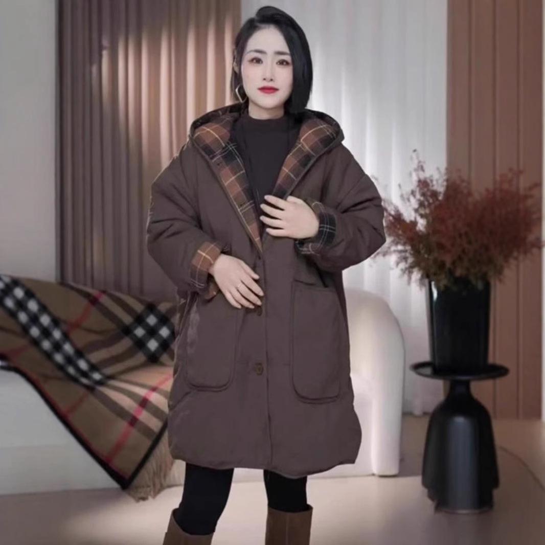 Korean Style Color Block Patchwork Hooded Trench Coat - Women s Winter Cotton-Padded Mid-Length Jacket Large
Korean Style Color Block Patchwork Hooded Trench Coat - Women s Winter Cotton-Padded Mid-Length Jacket Large