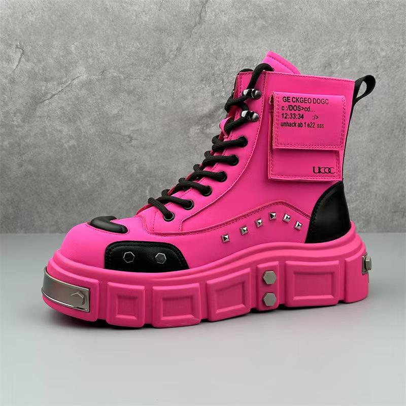 Вуличний хіп-хоп Танцювальний панк Мотоциклетні черевики Чоловічі черевики Модний дизайн Металеві декорації заклепки Шкіряні черевики 44
Вуличний хіп-хоп Танцювальний панк Мотоциклетні черевики Чоловічі черевики Модний дизайн Металеві декорації заклепки Шкіряні черевики 44