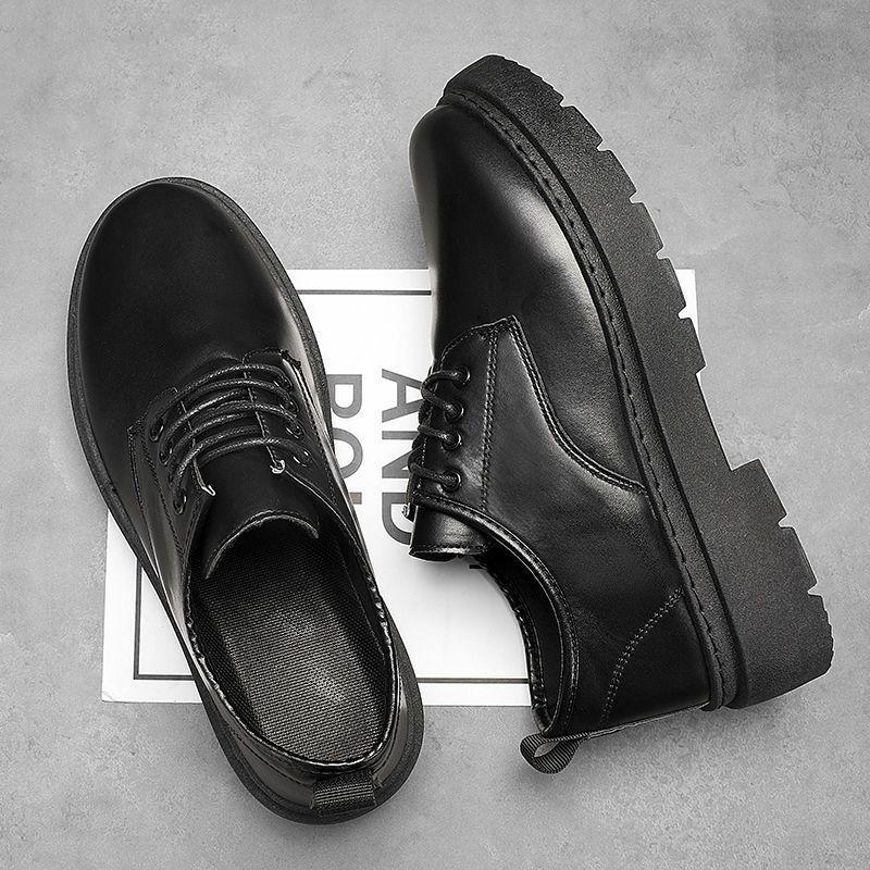 Men s Black Matte Leather Derby Boots - Thick Sole, Round Toe, Height-Increasing, High-End Autumn/Winter Casual Footwear. 41
Men s Black Matte Leather Derby Boots - Thick Sole, Round Toe, Height-Increasing, High-End Autumn/Winter Casual Footwear. 41