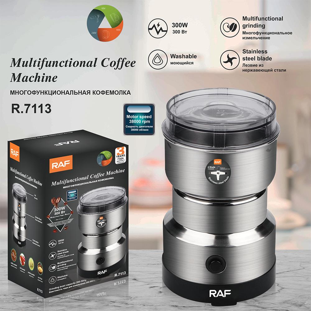 RAF R.7113 EU Plug 220V Coffee Bean Grinder Electric Coffee Machine Spice Grinder (BPA-Free,No FDA) Type A
RAF R.7113 EU Plug 220V Coffee Bean Grinder Electric Coffee Machine Spice Grinder (BPA-Free,No FDA) Type A