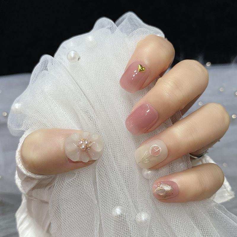 High Grade Nail Patch Tulip Flowers Pink White Short Square Round Temperament L
High Grade Nail Patch Tulip Flowers Pink White Short Square Round Temperament L