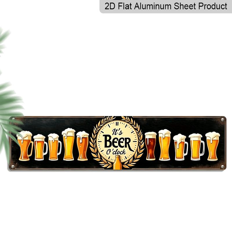 2D Flat, Rustic It S Beer O Clock Metal Wall Decor - Vintage Pub Sign with Beer Illustrations Alumium Decorative Sign, 3.93X15.74inch, Durable 40cm x 10cm
2D Flat, Rustic It S Beer O Clock Metal Wall Decor - Vintage Pub Sign with Beer Illustrations Alumium Decorative Sign, 3.93X15.74inch, Durable 40cm x 10cm