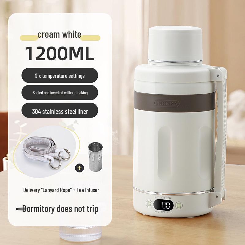 SDRNKA Portable Electric Kettle and Thermos: Travel Boiling and Heating Cup with Constant Temperature and Insulation.
SDRNKA Portable Electric Kettle and Thermos: Travel Boiling and Heating Cup with Constant Temperature and Insulation.