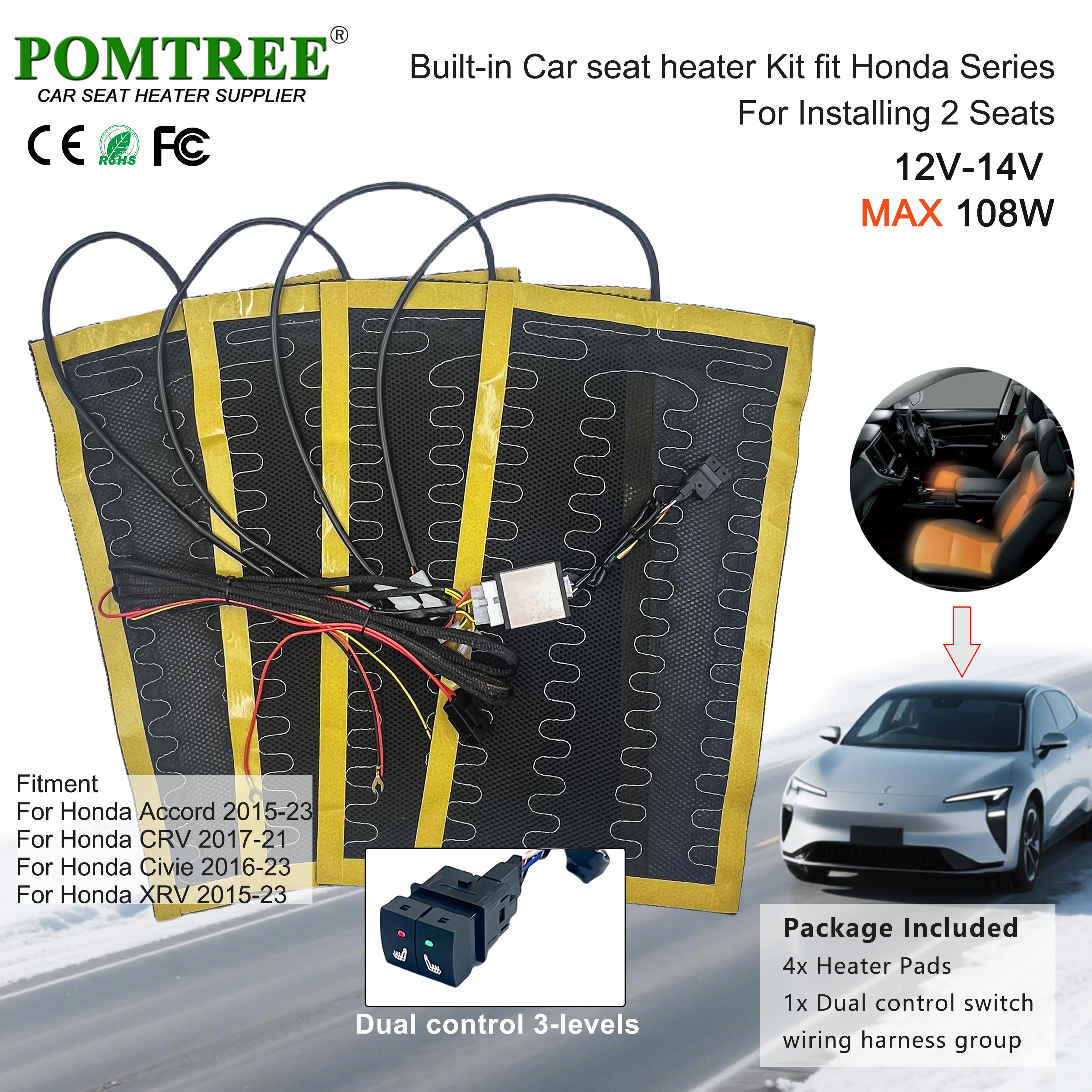 108W Built-In Car Seat Heater Kit Fit 2 Seats,12V Alloy Wire Heating Pads Dual Control 3-level Switch For Honda Accord CRV Civie
108W Built-In Car Seat Heater Kit Fit 2 Seats,12V Alloy Wire Heating Pads Dual Control 3-level Switch For Honda Accord CRV Civie
