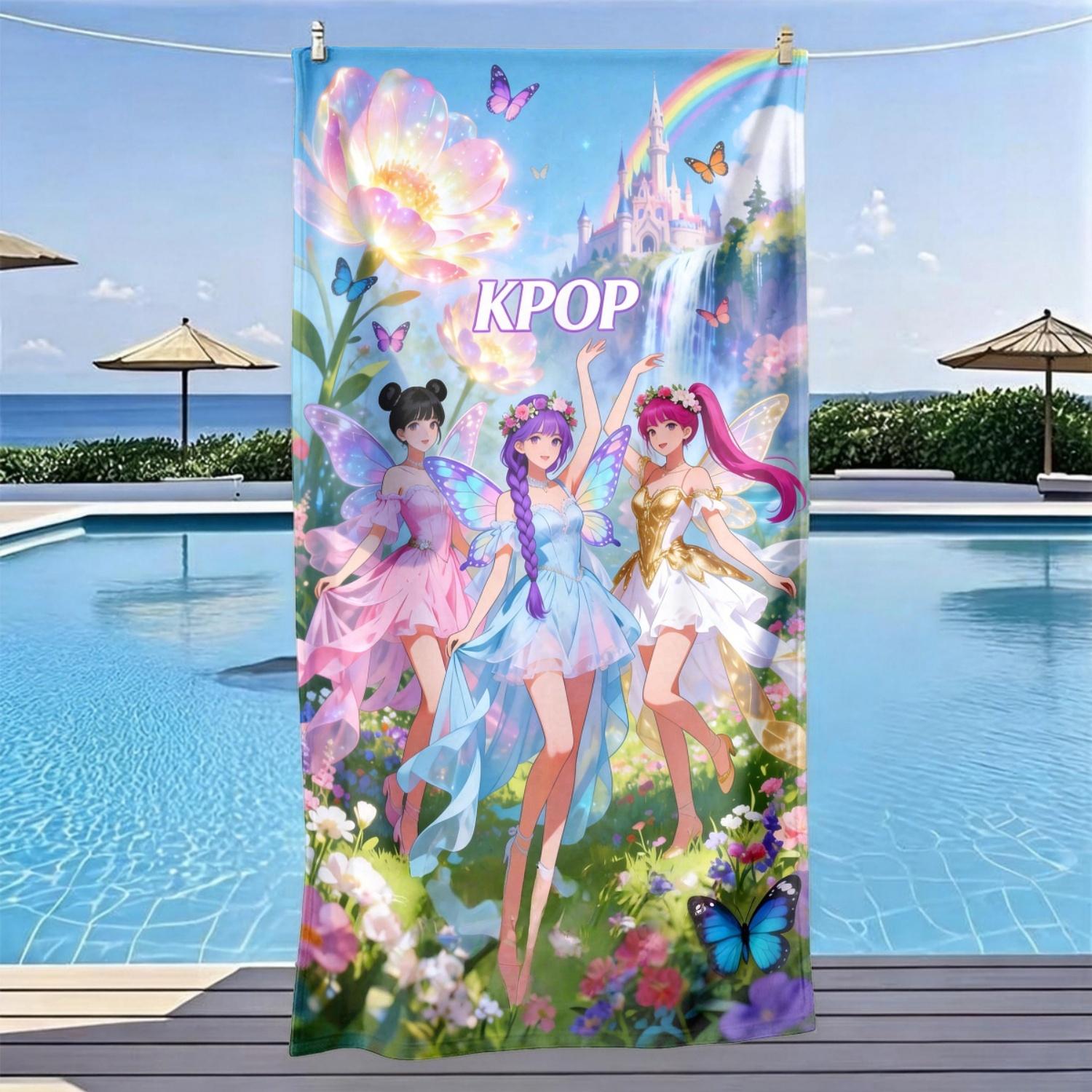 KPOP Flower Fairy Castle Themed Beach Towel,Quick-drying,Ultra-soft,Multi-purpose for Yoga,Travel,The Best Choice for Beach W40*H60(CM)
KPOP Flower Fairy Castle Themed Beach Towel,Quick-drying,Ultra-soft,Multi-purpose for Yoga,Travel,The Best Choice for Beach W40*H60(CM)