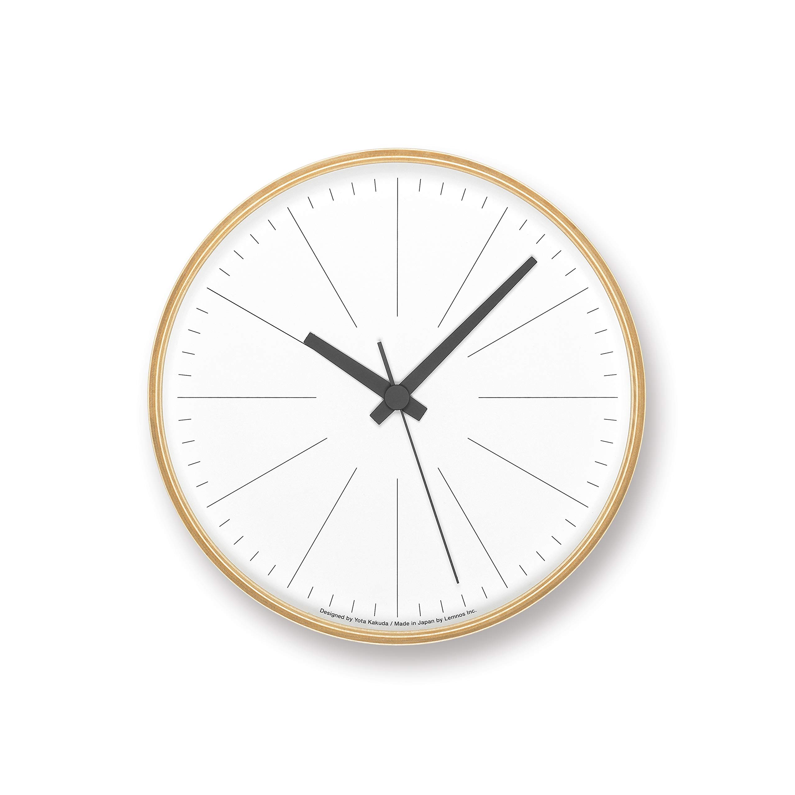 Lemnos Wall Clock Analog Plywood Natural Color Wood Line Clock PLY Lemnos White Diameter Thickness YK21-13 25.4cm 5.3cm білий
Lemnos Wall Clock Analog Plywood Natural Color Wood Line Clock PLY Lemnos White Diameter Thickness YK21-13 25.4cm 5.3cm білий